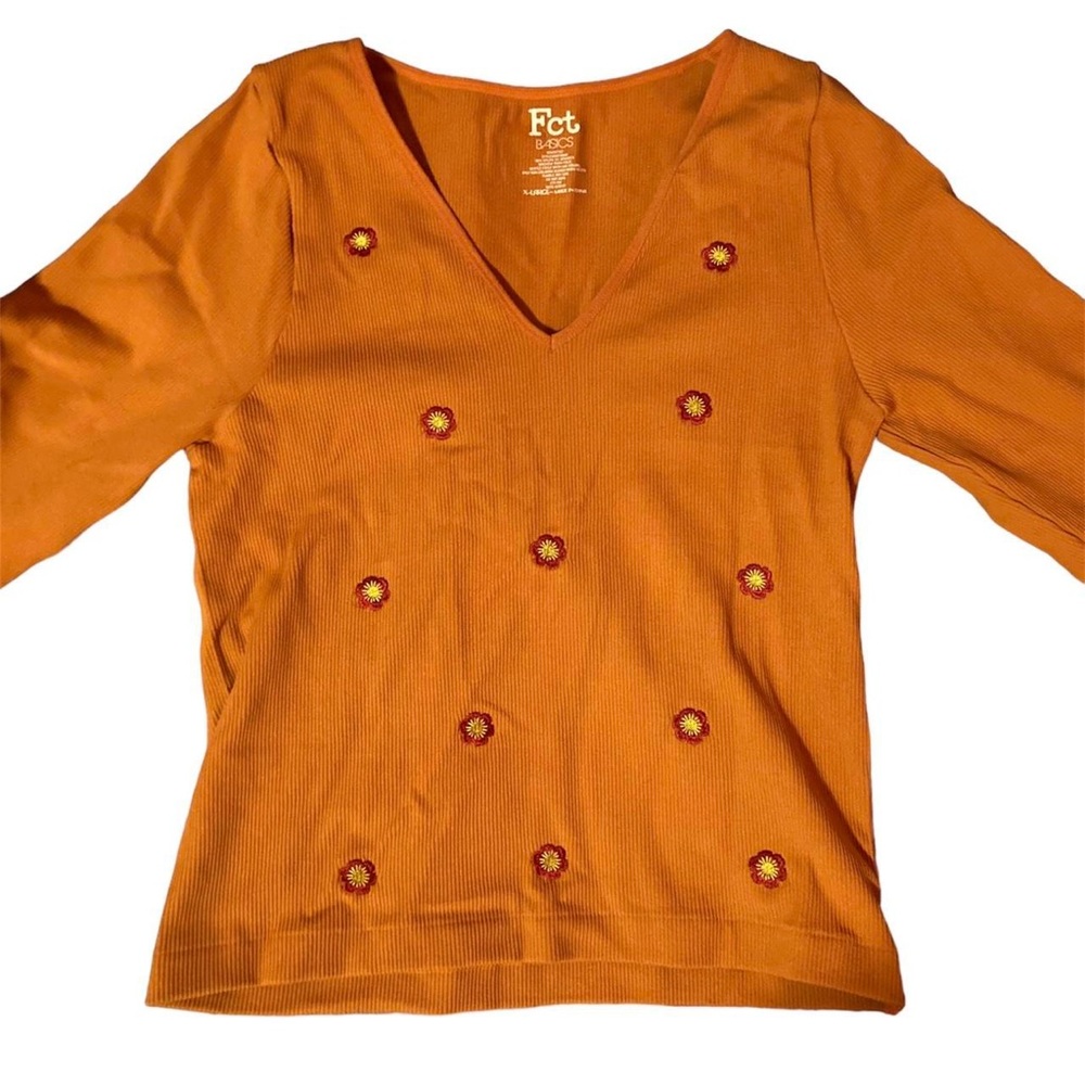 Women's Orange and Red T-shirt